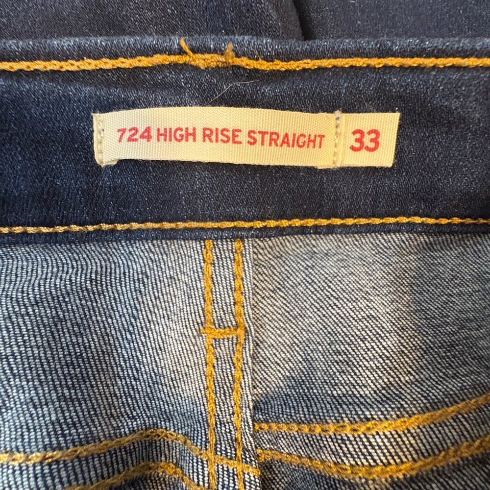 Levi's 724 Women's Dark Blue Straight Leg Jeans - Picture 4 of 6